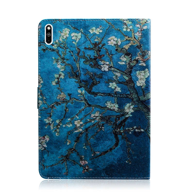 For Huawei MatePad Colored Drawing Pattern Horizontal Flip PU Leather Case with Holder & Card Slo...