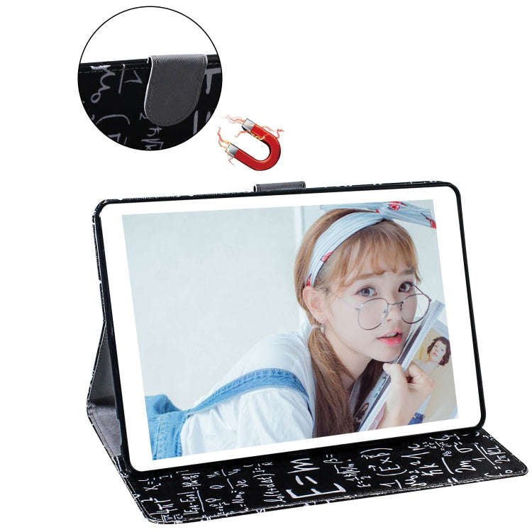 For Huawei MatePad Colored Drawing Pattern Horizontal Flip PU Leather Case with Holder & Card Slo...