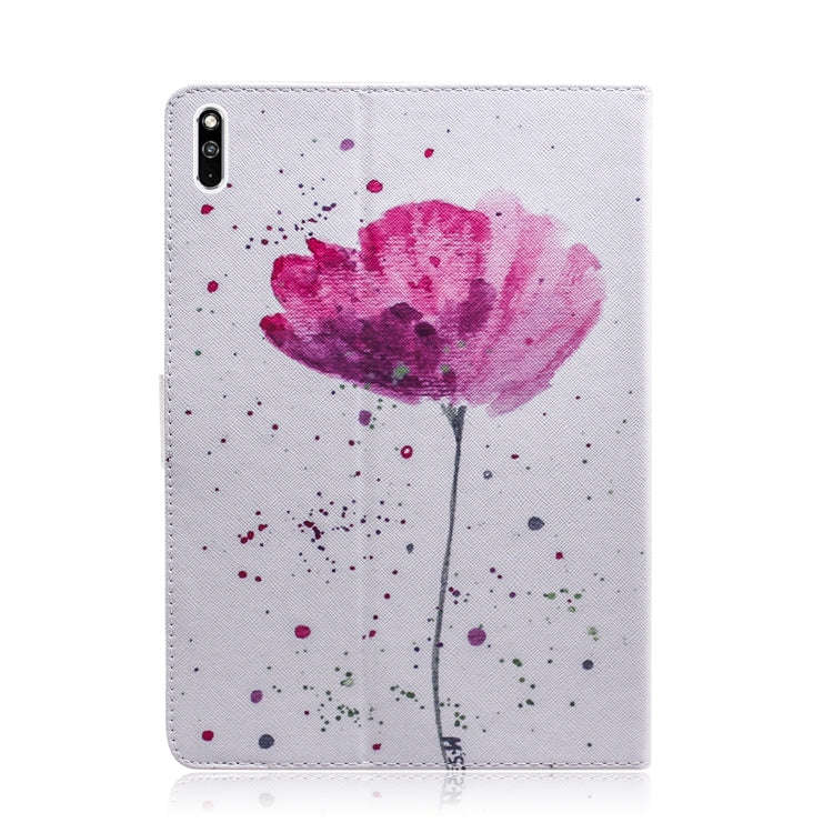 For Huawei MatePad Colored Drawing Pattern Horizontal Flip PU Leather Case with Holder & Card Slo...