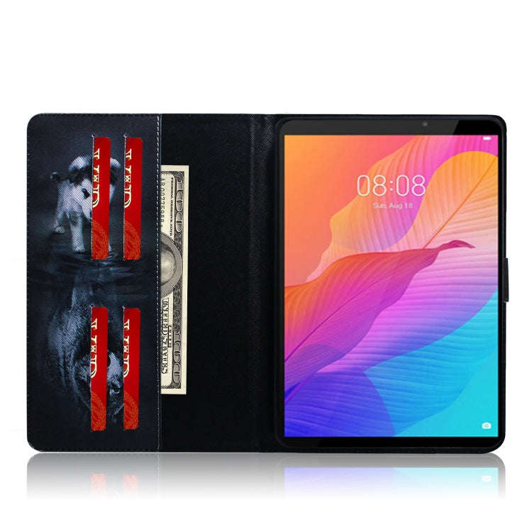 For Huawei MatePad T8 Colored Drawing Pattern Horizontal Flip PU Leather Case with Holder & Card ...