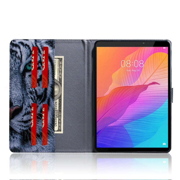 For Huawei MatePad T8 Colored Drawing Pattern Horizontal Flip PU Leather Case with Holder & Card ...