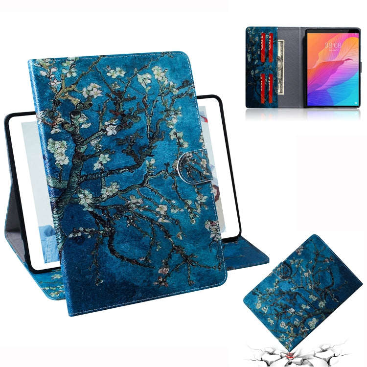 For Huawei MatePad T8 Colored Drawing Pattern Horizontal Flip PU Leather Case with Holder & Card ...