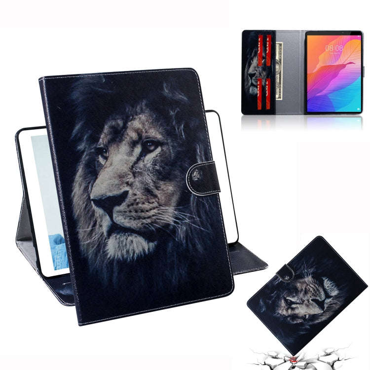 For Huawei MatePad T8 Colored Drawing Pattern Horizontal Flip PU Leather Case with Holder & Card ...
