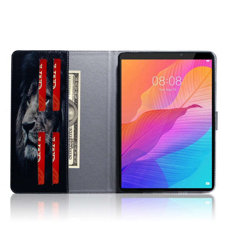 For Huawei MatePad T8 Colored Drawing Pattern Horizontal Flip PU Leather Case with Holder & Card ...