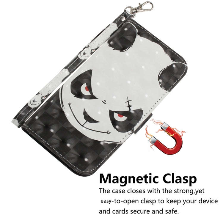 For Motorola Edge 2024 3D Colored Flip Leather Phone Case(Angry Bear)