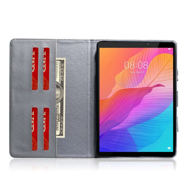 For Huawei MatePad T8 3D Colored Drawing Horizontal Flip Leather Case with Holder & Card Slot & W...