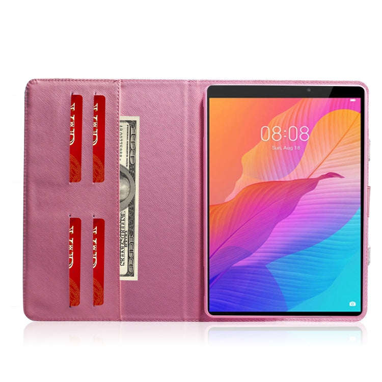 For Huawei MatePad T8 3D Colored Drawing Horizontal Flip Leather Case with Holder & Card Slot & W...