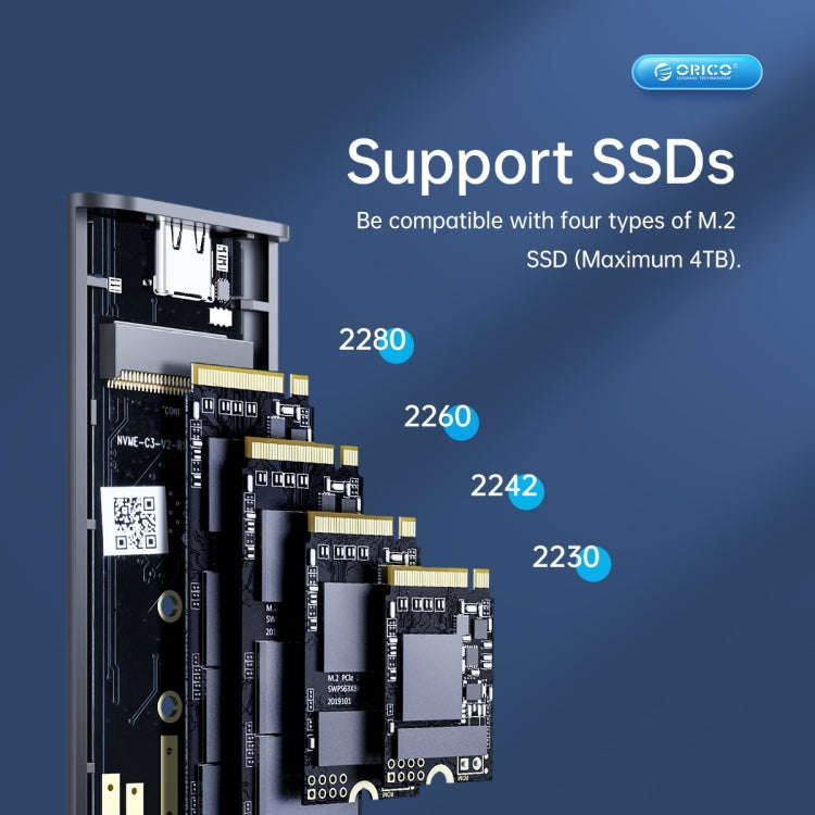 ORICO AM2C3 M.2 NGFF SSD Enclosure(Grey)