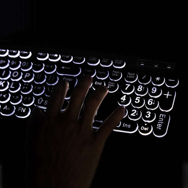 MC-K315 104 Keys Large Characters Blacklit Wired Keyboard(Black)