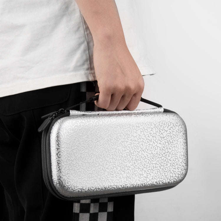 For Nintendo Switch Game Console Dragon Claw Pattern Storage Bag(Silver)
