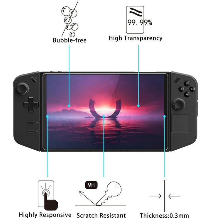 For Lenovo Legion Go 8.8 inch 2pcs 9H 0.3mm Explosion-proof Tempered Glass Film