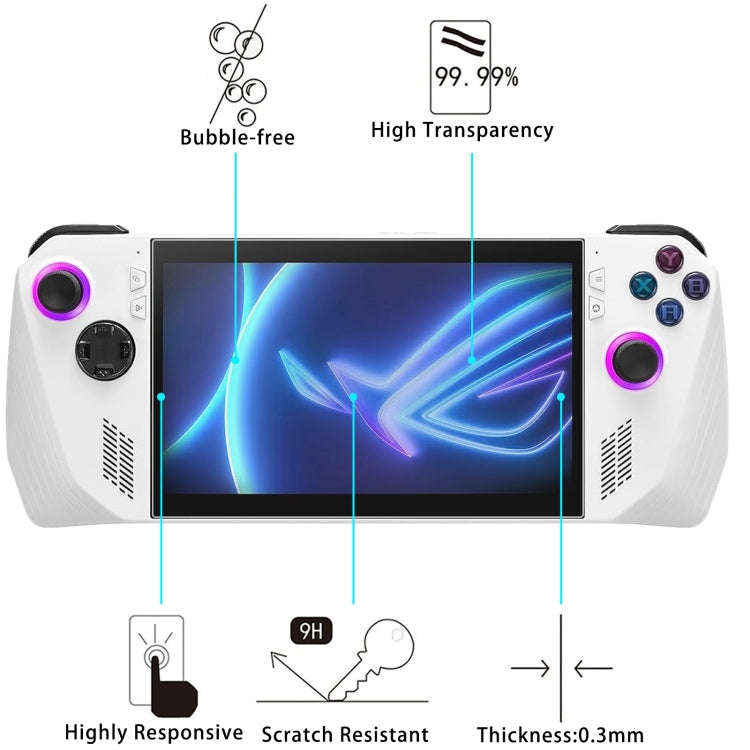 For ASUS Rog Ally X 7.0 9H 0.3mm Explosion-proof Tempered Glass Film