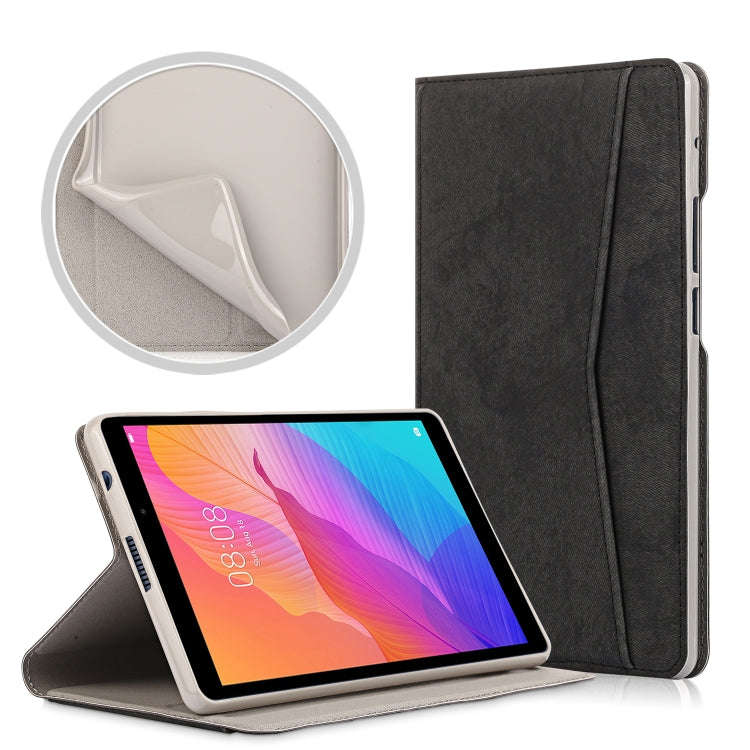 For Huawei MatePad T8 Marble Cloth Texture Horizontal Flip Leather Case with Card Slot & Holder(B...