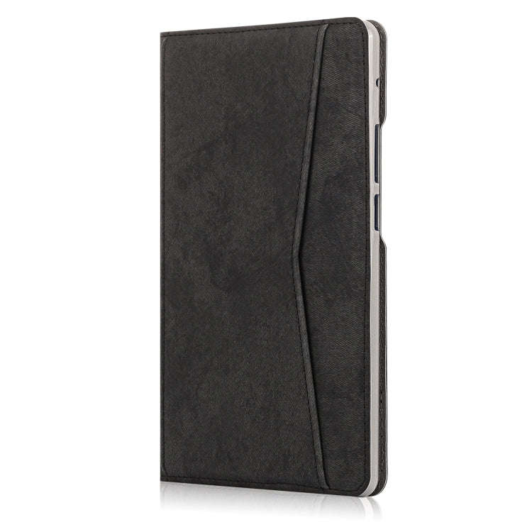 For Huawei MatePad T8 Marble Cloth Texture Horizontal Flip Leather Case with Card Slot & Holder(B...