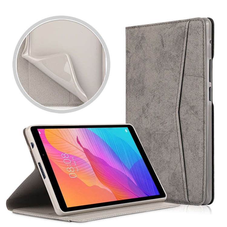 For Huawei MatePad T8 Marble Cloth Texture Horizontal Flip Leather Case with Card Slot & Holder(G...