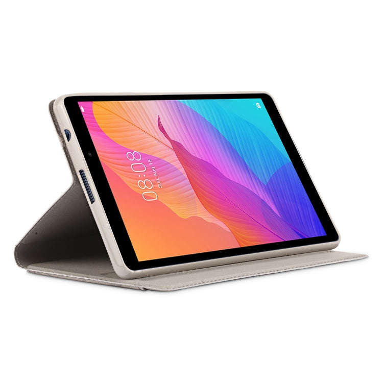 For Huawei MatePad T8 Marble Cloth Texture Horizontal Flip Leather Case with Card Slot & Holder(G...