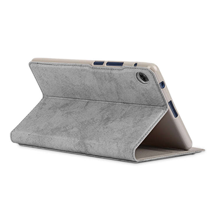 For Huawei MatePad T8 Marble Cloth Texture Horizontal Flip Leather Case with Card Slot & Holder(G...
