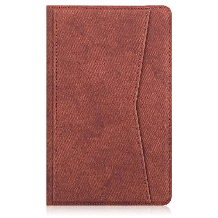 For Huawei MatePad T8 Marble Cloth Texture Horizontal Flip Leather Case with Card Slot & Holder(B...
