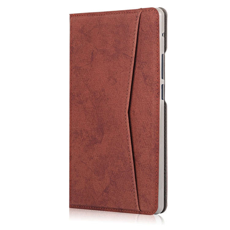 For Huawei MatePad T8 Marble Cloth Texture Horizontal Flip Leather Case with Card Slot & Holder(B...