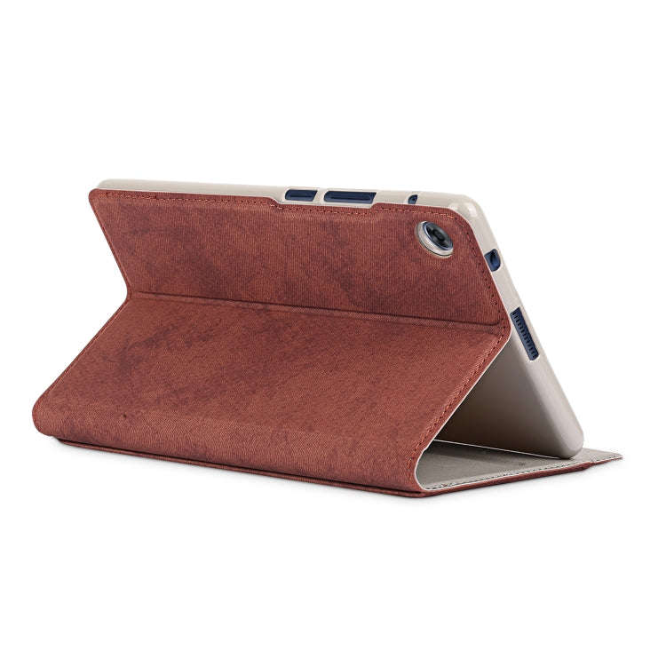 For Huawei MatePad T8 Marble Cloth Texture Horizontal Flip Leather Case with Card Slot & Holder(B...