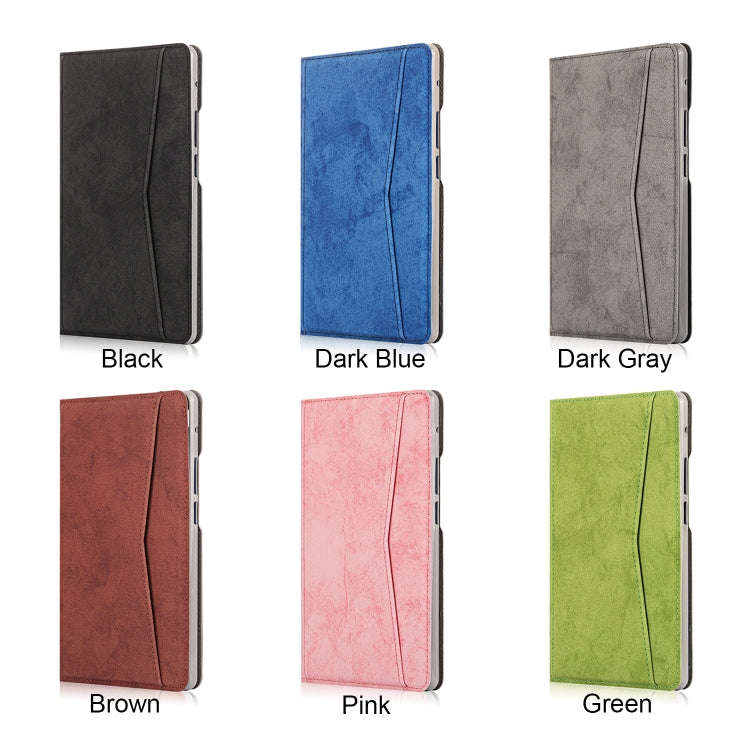 For Huawei MatePad T8 Marble Cloth Texture Horizontal Flip Leather Case with Card Slot & Holder(B...
