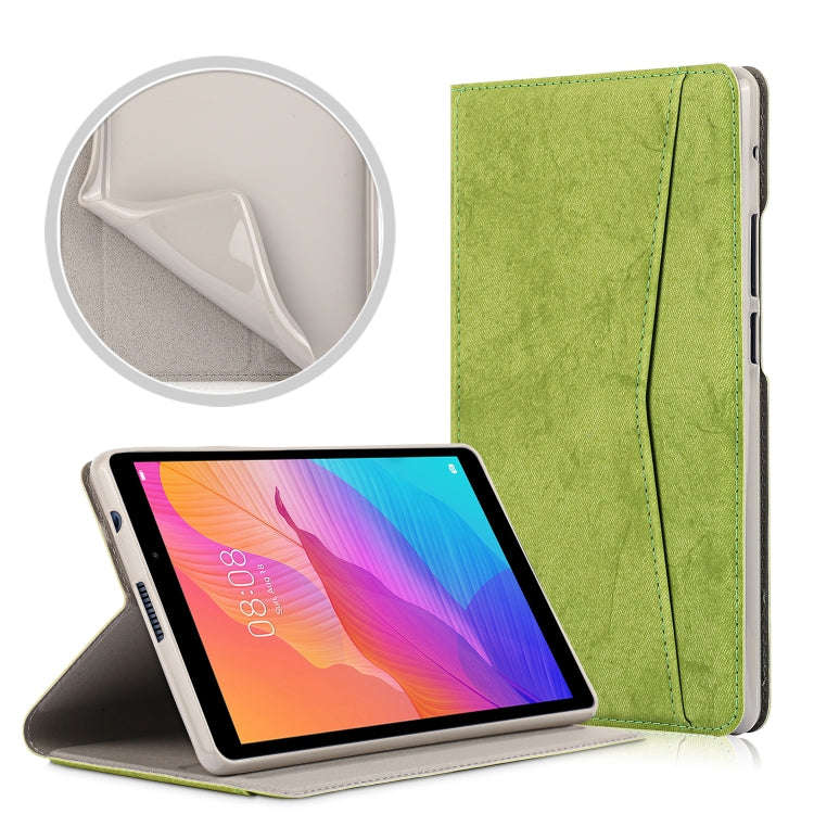 For Huawei MatePad T8 Marble Cloth Texture Horizontal Flip Leather Case with Card Slot & Holder(G...