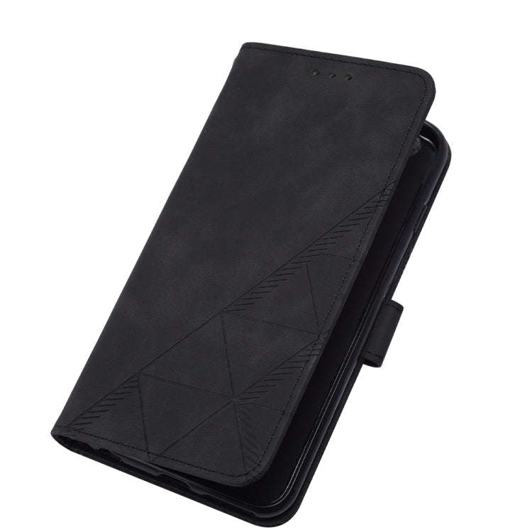For Infinix Hot 30 4G / X6831 Crossbody 3D Embossed Flip Leather Phone Case(Black)