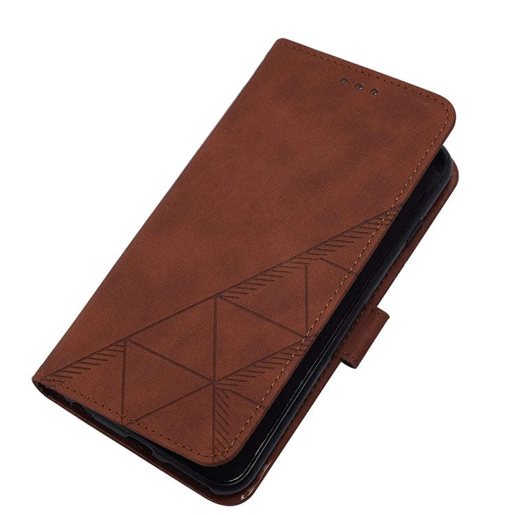 For Tecno Pova 5 4G / LH7N Crossbody 3D Embossed Flip Leather Phone Case(Brown)
