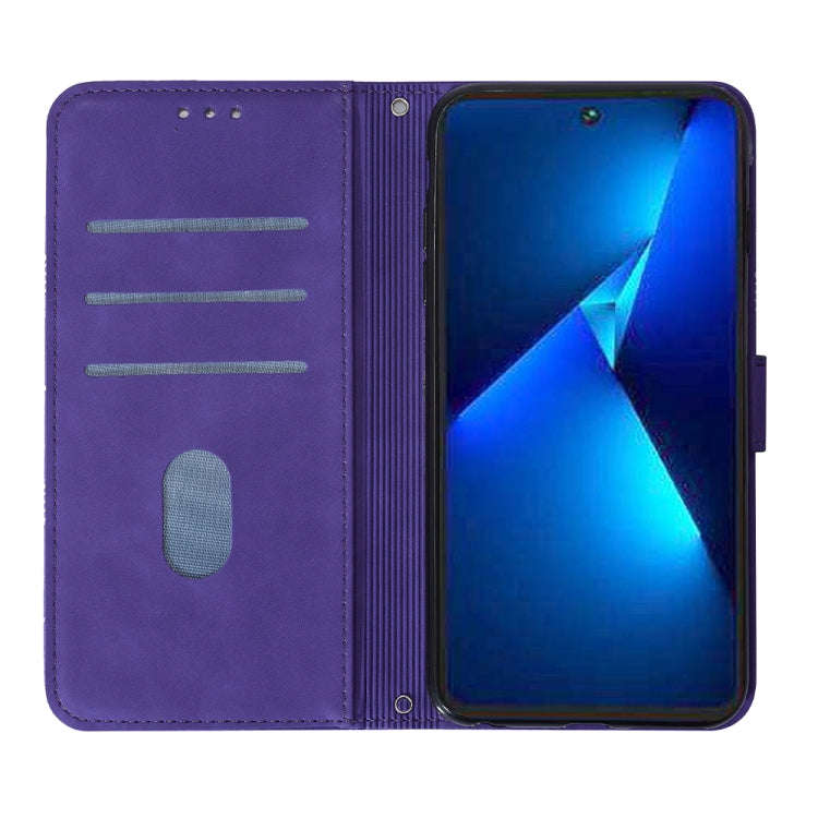 For Tecno Pova 5 4G / LH7N Crossbody 3D Embossed Flip Leather Phone Case(Purple)