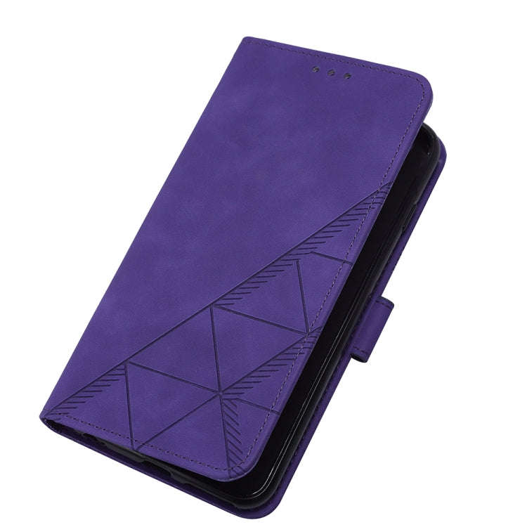 For Tecno Pova 5 4G / LH7N Crossbody 3D Embossed Flip Leather Phone Case(Purple)