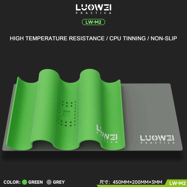 Luowei LW-M2 Multi-function Microscope Repair Silicone Pad Tin Planting Platform(Green)