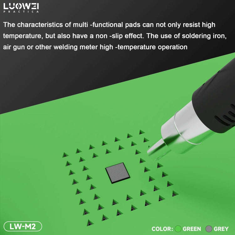 Luowei LW-M2 Multi-function Microscope Repair Silicone Pad Tin Planting Platform(Green)