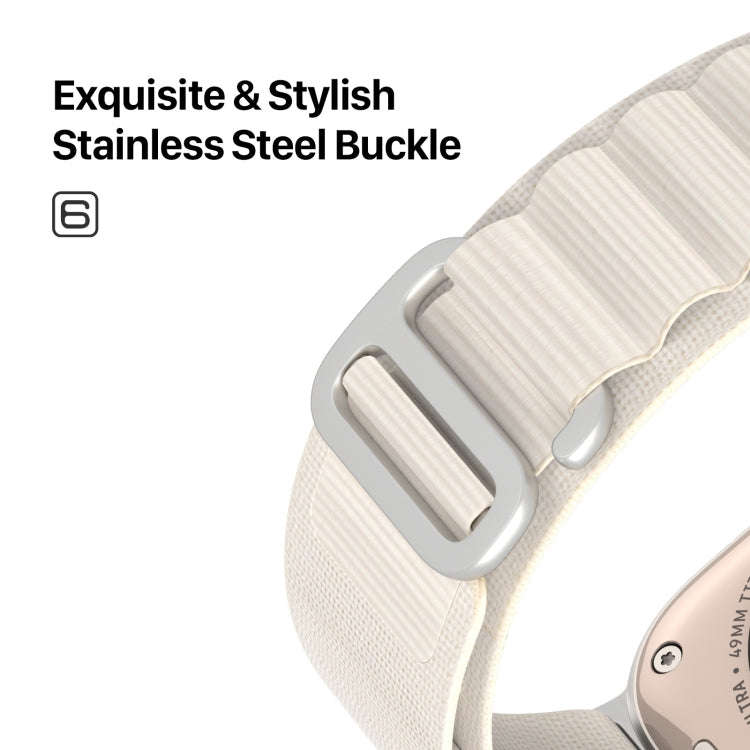 For Apple Watch Ultra 2 49mm DUX DUCIS GS Series Nylon Loop Watch Band(Starlight)