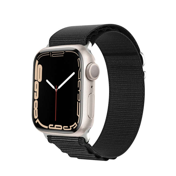 For Apple Watch SE 2023 44mm DUX DUCIS GS Series Nylon Loop Watch Band(Black)