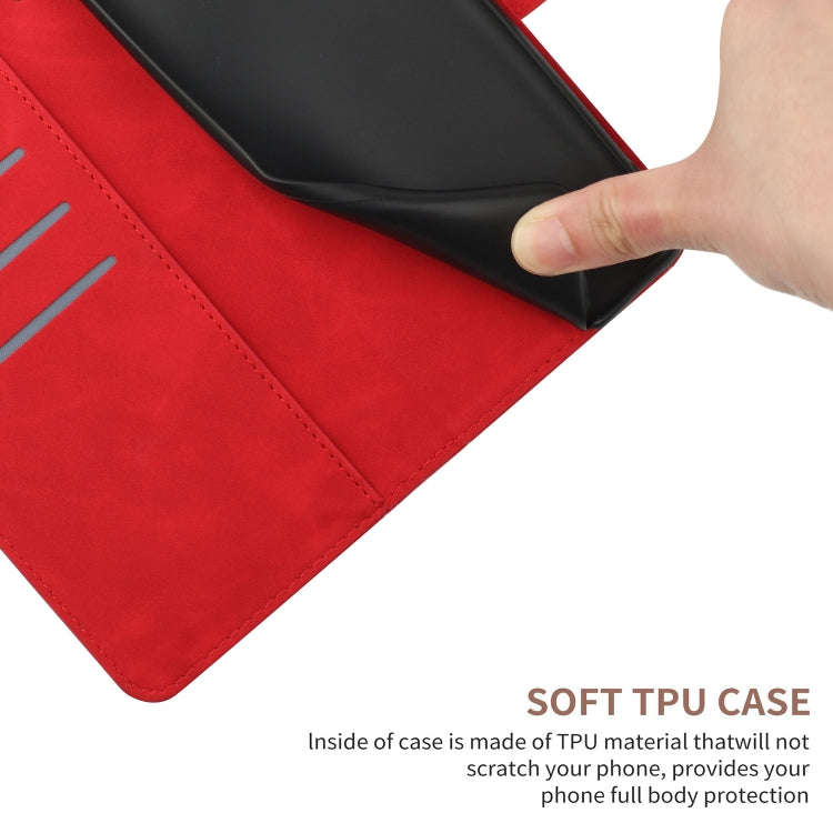 For Honor X6b Stitching Embossed Leather Phone Case(Red)
