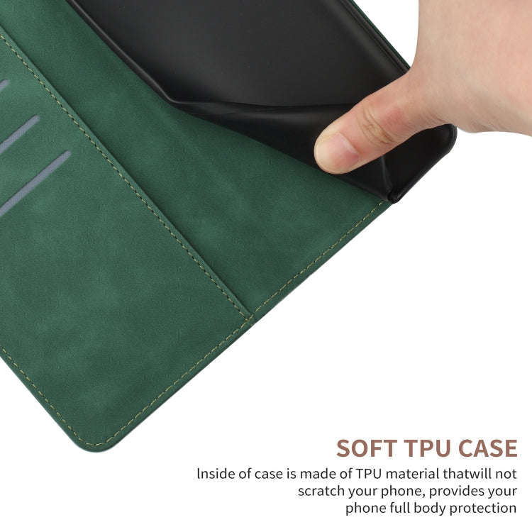 For Honor X6b Stitching Embossed Leather Phone Case(Green)