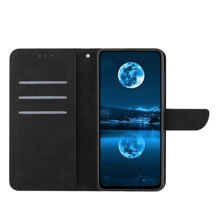 For Honor X6b Stitching Embossed Leather Phone Case(Black)