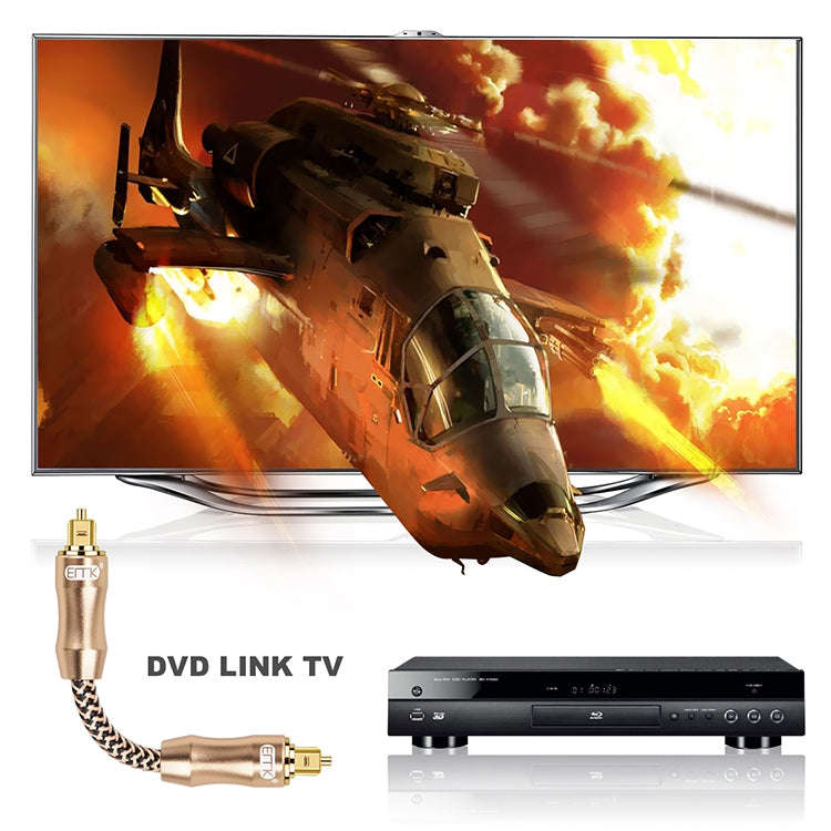 8m EMK OD6.0mm Gold-plated TV Digital Audio Optical Fiber Connecting Cable