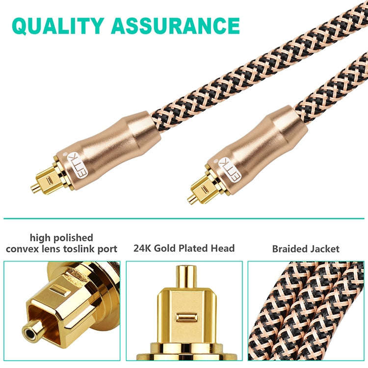 8m EMK OD6.0mm Gold-plated TV Digital Audio Optical Fiber Connecting Cable