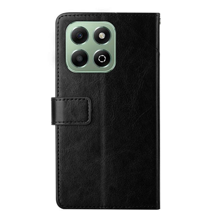 For Honor X6b Y-shaped Pattern Flip Leather Phone Case(Black)