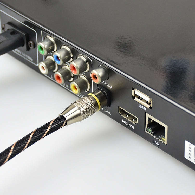 1.5m EMK OD6.0mm Square Port to Round Port Set-top Box Digital Audio Optical Fiber Connecting Cable