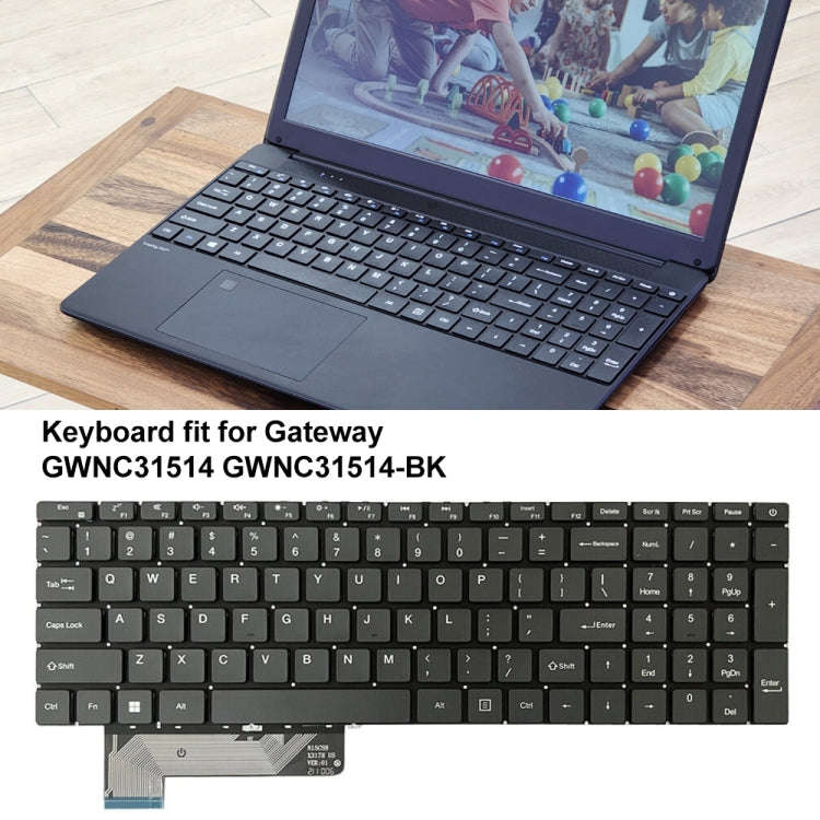 For Gateway GWNC31514 N15CS9/X317H US Version Laptop Keyboard(Dark Grey)