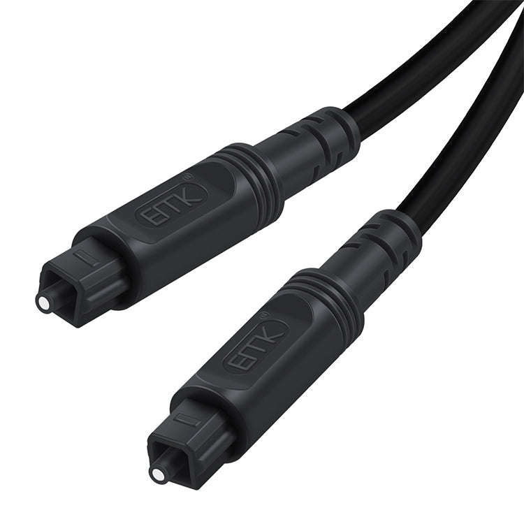 1m EMK OD4.0mm Square Port to Square Port Digital Audio Speaker Optical Fiber Connecting Cable(Bl...