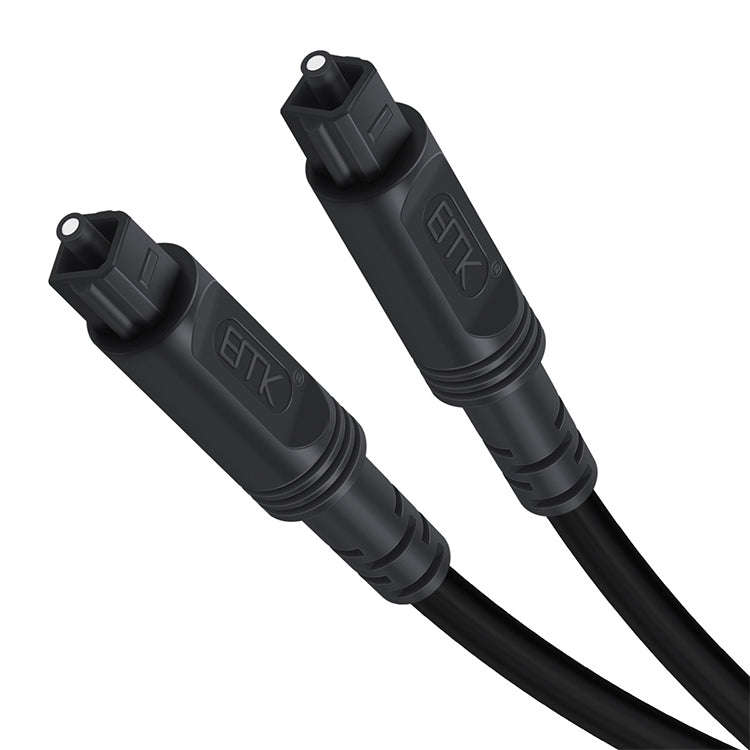 1m EMK OD4.0mm Square Port to Square Port Digital Audio Speaker Optical Fiber Connecting Cable(Bl...