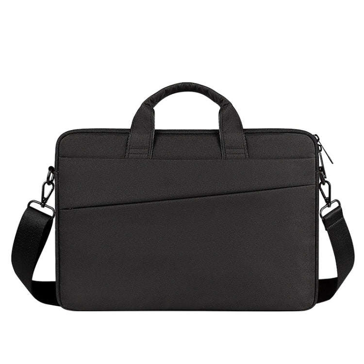 For 14.1 inch ST01S Waterproof Oxford Laptop Diagonal Shoulder Handbag(Black)