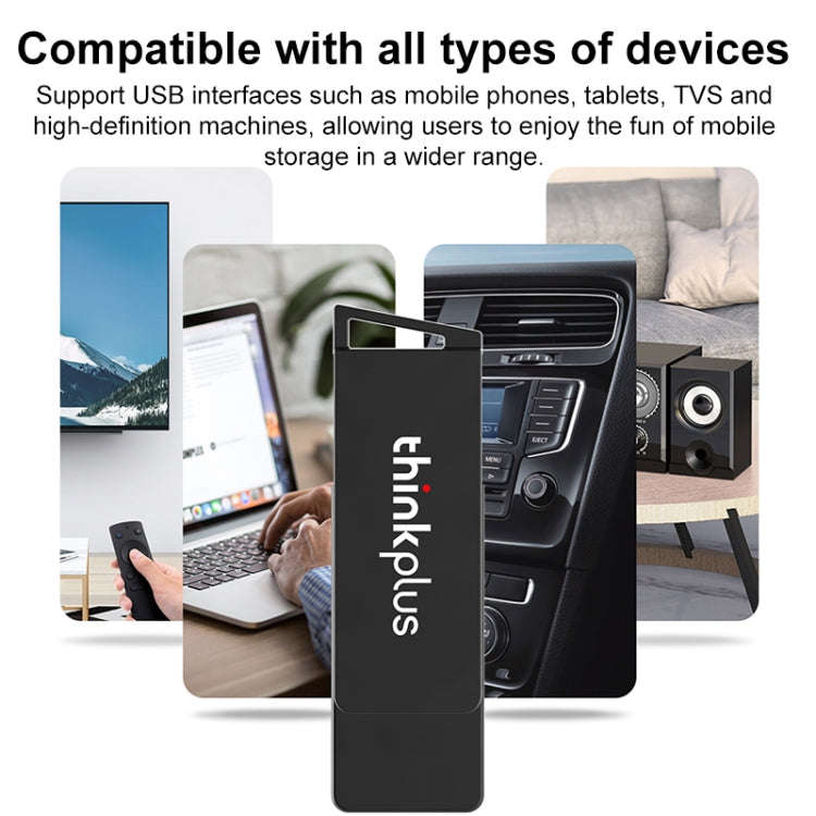Lenovo Thinkplus USB 3.0 Rotating Flash Drive, Memory:32GB(Black)