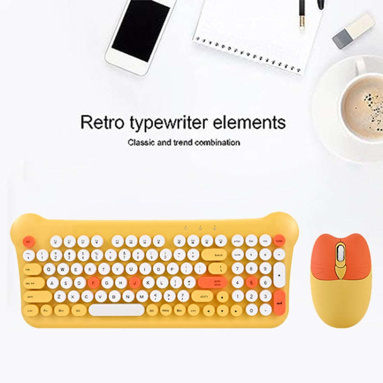 QW05 Mixed Color Portable 2.4G Wireless Keyboard Mouse Set(Purple)