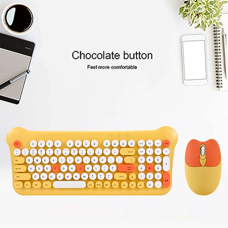 QW05 Mixed Color Portable 2.4G Wireless Keyboard Mouse Set(Purple)