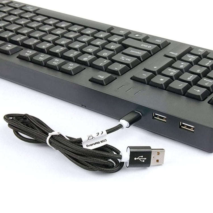 Wired USB Left Hand Keyboard with Dual HUB Function(Black)