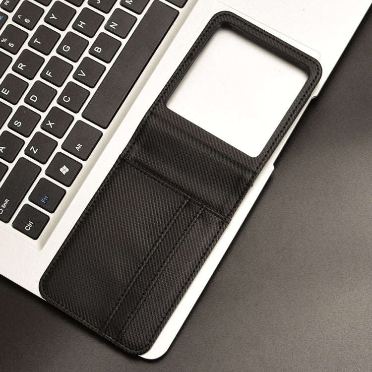 For Motorola Moto Razr 50 Card Slot PU Leather PC Phone Case(Black)